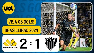 CRICIÚMA 2 X 1 ATLÉTICOMG  BRASILEIRÃO 2024 VEJA OS GOLS [upl. by Thurnau974]