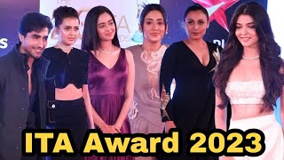 Celebrities Arrives at ITA Award 2023  Harshad ChopdaPranali RathodRaniTejasswi PrakashShivangi [upl. by Accissej]