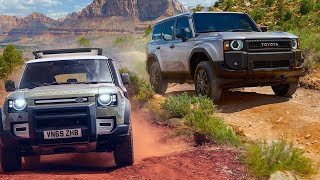 All New Toyota Land Cruiser Prado Vs Land Rover Defender 2024  Top King OffRoad [upl. by Francesco]