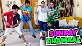 SUNDAY DHAMAAL  Comedy Family Challenge  Aayu and Pihu Show [upl. by Ynatterb]