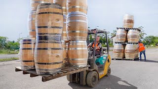 Amazing Way They Build Millions of Traditional Wine Barrels [upl. by Nelg]