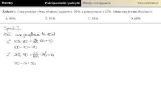 Procenty  podwójne obniżki ceny  metody rozwiązywania [upl. by Nnep]
