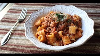 Bolognese Sauce  Marcella HazanInspired Meat Sauce Recipe  Rigatoni Bolognese [upl. by Phil]