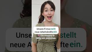 Das Verb quoteinstellenquot studygerman deutsch deutschlernen learngerman [upl. by Ettevey640]