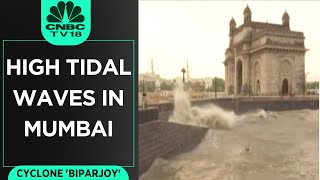 High Tides In Mumbais Gateway Of India As Cyclone Biparjoy Intensifies Into Severe Cyclonic Storm [upl. by Jarrett]