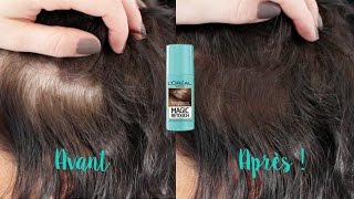 Test spray racines MAGIC RETOUCH l’Oréal Paris sur repousse cheveux blancs [upl. by Tristis]