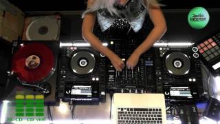 Mixing Vinyls 2 CD decks and sampler at a time [upl. by Nylaf]