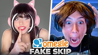 Fake Skipping Omegle Prank as a Fake Girl [upl. by Ramedlaw]