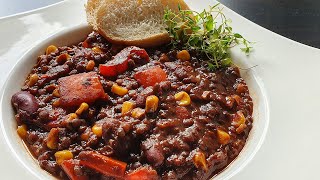 Chili sin Carne   Mori kocht vegetarisches Chili [upl. by Llib]