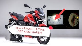 APACHE RTR 160 BS6 KA TIME SET KAISE KARENHOW TO TIME SET APACHE BS6 [upl. by Noseaj]