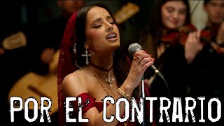 Becky G  POR EL CONTRARIO with Leonardo Aguilar amp Angela Aguilar Letra amp Music Video [upl. by Rockel]