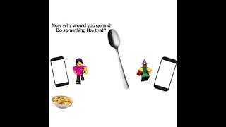 comically large spoon  roblox funny capcut [upl. by Anerat846]