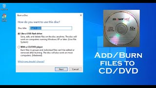 AddBurn files to CDDVD Windows 1110  2023 pdfdocpptmusicvideoetc [upl. by Hallsy340]