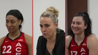 Aja Wilson Megan Gustafson and HC Becky Hammon Speak after the Las Vegas Win Over The Chicago Sky [upl. by Fleurette53]