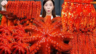 빨판 파티 🐙 문어 amp 쭈꾸미 amp 낙지 버섯 볶음 먹방 레시피 Octopus amp Webfoot octopus Mushrooms Recipe Mukbang ASMR Ssoyoung [upl. by Orfinger153]