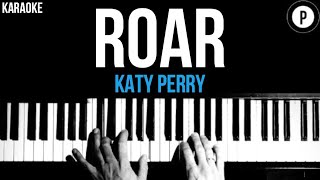 Katy Perry  Roar Karaoke SLOWER Acoustic Piano Instrumental Cover Lyrics [upl. by Nehpets]