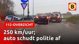 BIZARRE ACHTERVOLGING auto rijdt 250 KM PER UUR  112overzicht [upl. by Mailli]