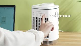 Portable Air Conditioners Cooling fan Mini Air Conditioner Portable 4 Wind Speed [upl. by Sumedocin627]