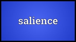 Salience Meaning [upl. by Uttica224]