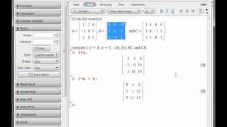 Maple  Matrix algebra [upl. by Durkin]