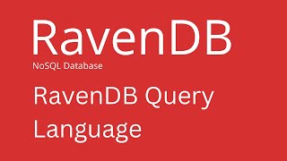 RavenDB  How to Use Query in RavenDB Studio RQL [upl. by Annaoi]