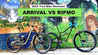 2023 Trail Bike Shootout  We Are One Arrival 152 VS Ibis Ripmo [upl. by Atikaj]