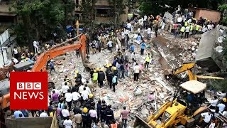 India building collapse Rescuers search for survivors BBC News [upl. by Onafets]