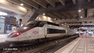 voyage en TGV inouï départ de la gare Poitiers Rame Atlantique 401 398 [upl. by Tarrel]