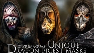 Skyrim Mod Feature Unique Dragon Priest Masks  HD textures [upl. by Glorianna]