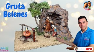 🔴Cómo Hacer GRUTAS PARA PESEBRES Belenes Maquetas FÁCIL Con Arte en Tus Manos [upl. by Buyse]