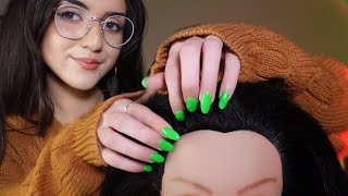 Friend Gives You A Realistic Scalp Massage  ASMR scratching braiding brushing [upl. by Bigford]