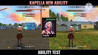 KAPELLA NEW ABILITY TEST  AFTER OB45 UPDATE FREE FIRE  FF KAPELLA  KAPELLA ABILITY AFTER UPDATE [upl. by Andriana]