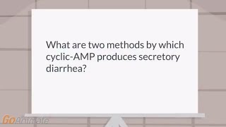 How does cyclicAMP produces secretory diarrhea [upl. by Aremaj]