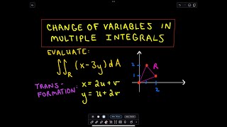 Change of Variables in Multiple Integrals Double Integral Transformation with Jacobian [upl. by Nyllaf]