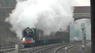 Steam Train 60163 quotTornadoquot whistles past Twyford Cathedrals Express to Worcester 19 March 2013 [upl. by Coop479]