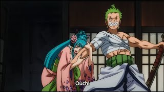 Zoro and Komurasaki first time meeting cute funny moments [upl. by Novoj]