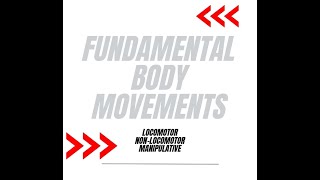 FUNDAMENTAL BODY MOVEMENTS Locomotor NonLocomotor and Manipulative Movements [upl. by Roi]