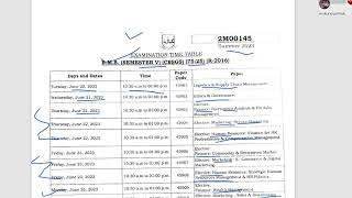 TYBMS ATKT Exam Time Table 2023 l Choice Based l 7525 Pattern l Mukund Sir [upl. by Eleonora]