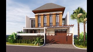 Sketchup House Design 6 EXT INT  Enscape 24 Realtime Rendering [upl. by Larson]