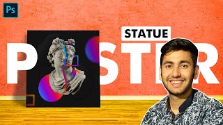 Greek Statue Poster Design in Photoshop  Design Unfold  Episode 9  Yash Popli [upl. by Yecam977]