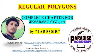 JKSSB VLW SSC CGL mathematics REGULAR POLYGON01 Geometry complete👍👍 [upl. by Inod]