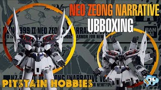 ENORMOUS Pbandai HG 1144 Neo Zeong Gundam Narrative version unboxing [upl. by Addam]