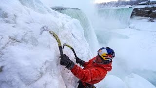 Ice Climbing Frozen Niagara Falls  Will Gadds First Ascent [upl. by Joacimah]