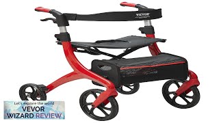 VEVOR Folding Rollator Walker for Seniors and Adults Lightweight Aluminum Rolling Walker Review [upl. by Sillig]