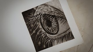 How to draw a Charcoal eye  easy step by step full tutorial for beginners [upl. by Enel]