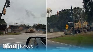 Shocking moment Howitzer tank gets slammed by CSX freight train in Goose Creek South Carolina [upl. by Ibocaj]