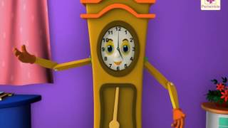 The Clock  3D English Nursery Rhyme for Children  Periwinkle  Rhyme 36 [upl. by Lorena]