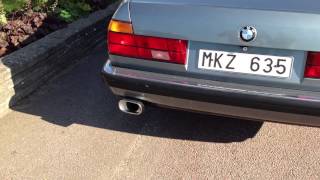 BMW 735i E32 3quot Single Exhaust [upl. by Ahtnammas]