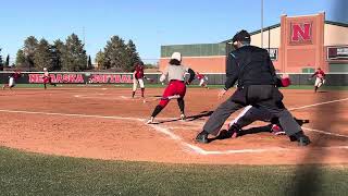 Sammie Bland Nebraska Husker Softball Red White Scrimmage 101624 huskers nebraska softball [upl. by Etnuahs]