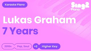 Lukas Graham  7 Years Higher Key Karaoke Piano [upl. by Yggam]